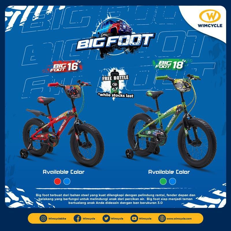 sepeda bmx 18 wimcycle bigfoot