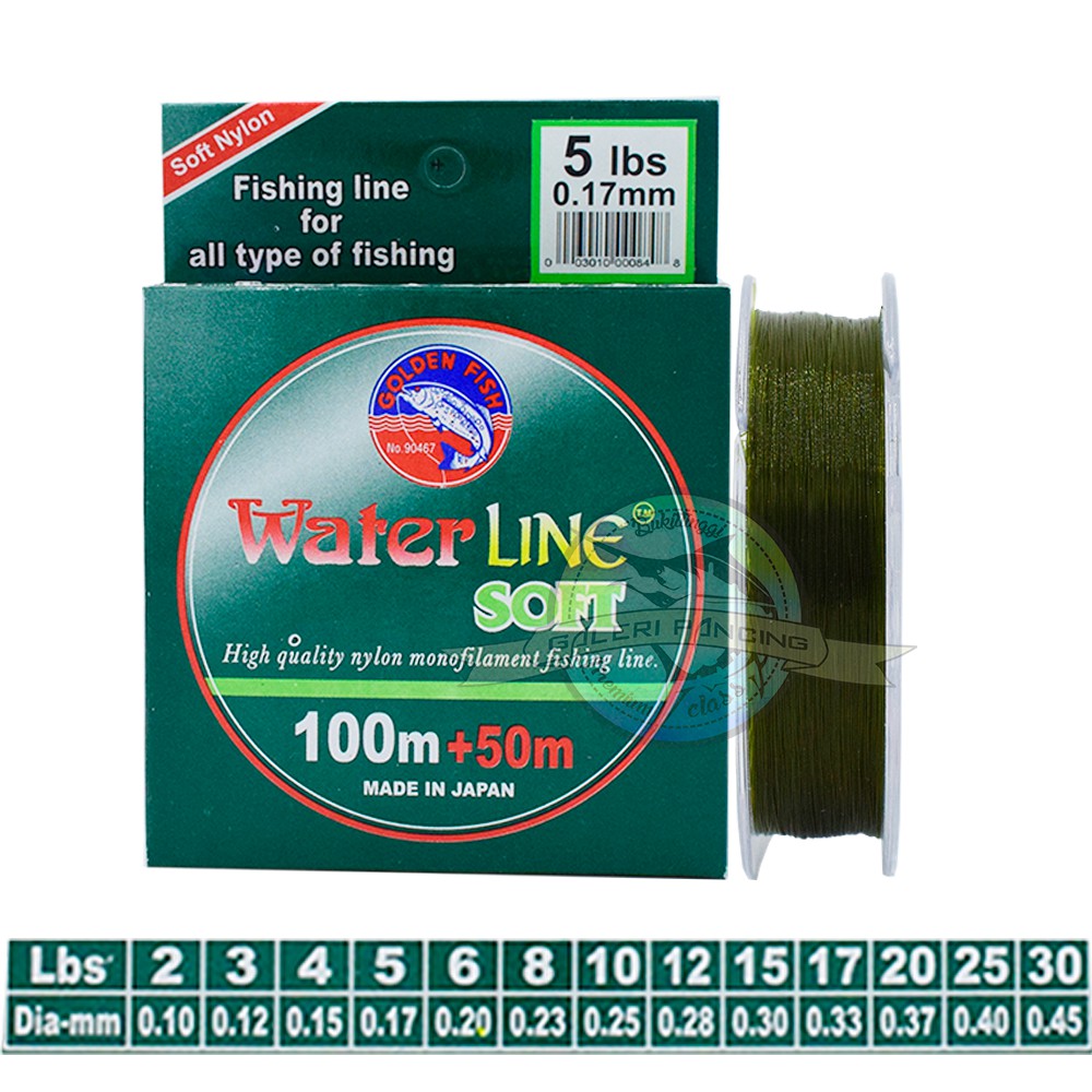 Senar Pancing Goldenfish Waterline Soft 150 Meter