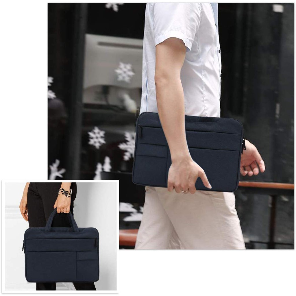 Tas Laptop 15.6inch ROG Softcase Sleeve Pocket Handstrap Waterproof -Dark Blue