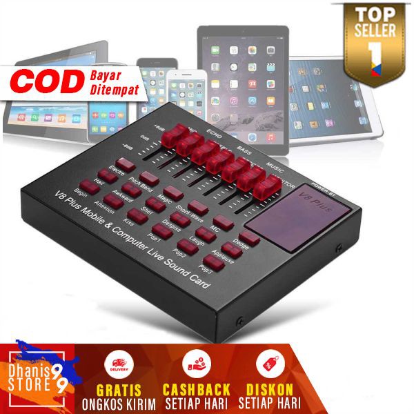 ✧PROMO✋ Audio USB External Soundcard Bluetooth USB Eksternal Sound Card V8 Plus Murah
