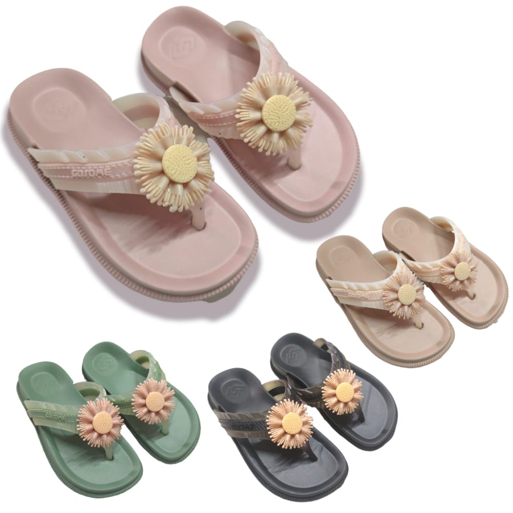 Sandal Wedges Karet GOSOME 613K Sandal Japit Anak Perempuan