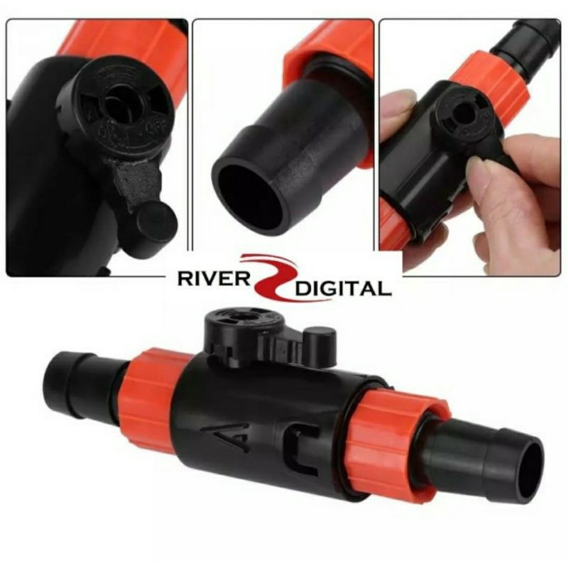 Hose Flow Control Valve 16/22 16mm kran Selang Canister Filter Aquascape Aquarium