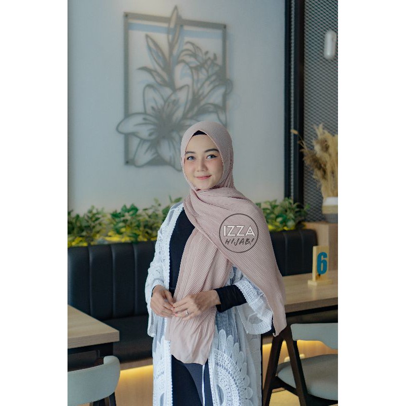 Pashmina Plisket Shawl/Pashmina Plisket Pashmina Diamond crep/Pashmina pleated shawl by izza-3