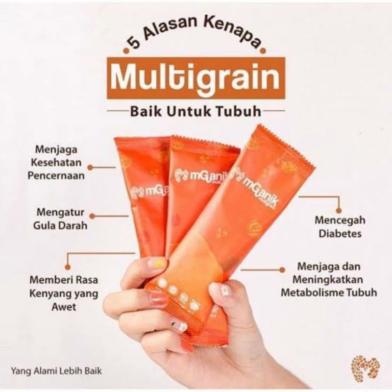 Mganik Multigrain 25 Gram 1 Sachet M ganik M-Ganik Minuman Sereal Multigrain Gula Darah