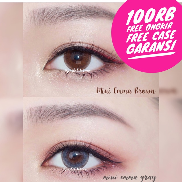 Mini emma gray &amp; brown softlens