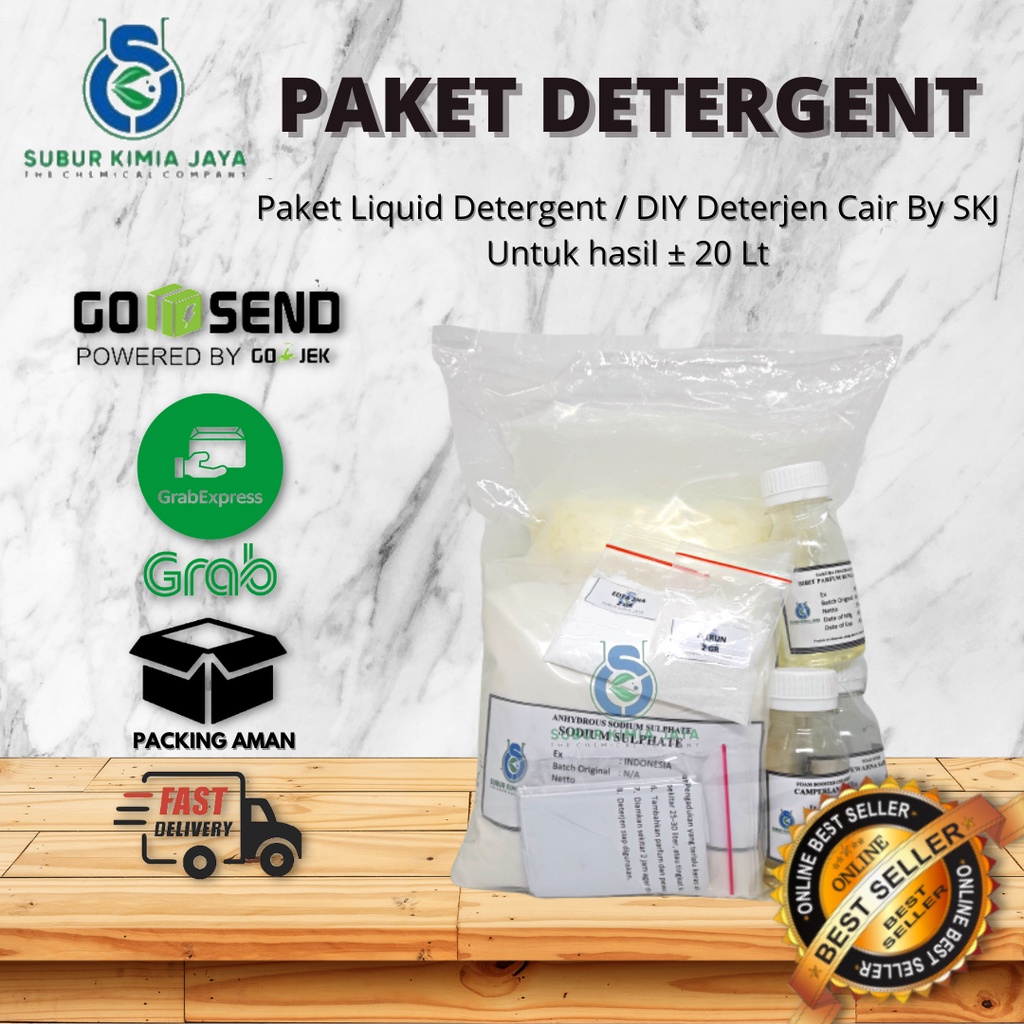 

Paket Bahan Deterjen Cair Laundry / Bahan Baku Detergent Cair SKJ Premium