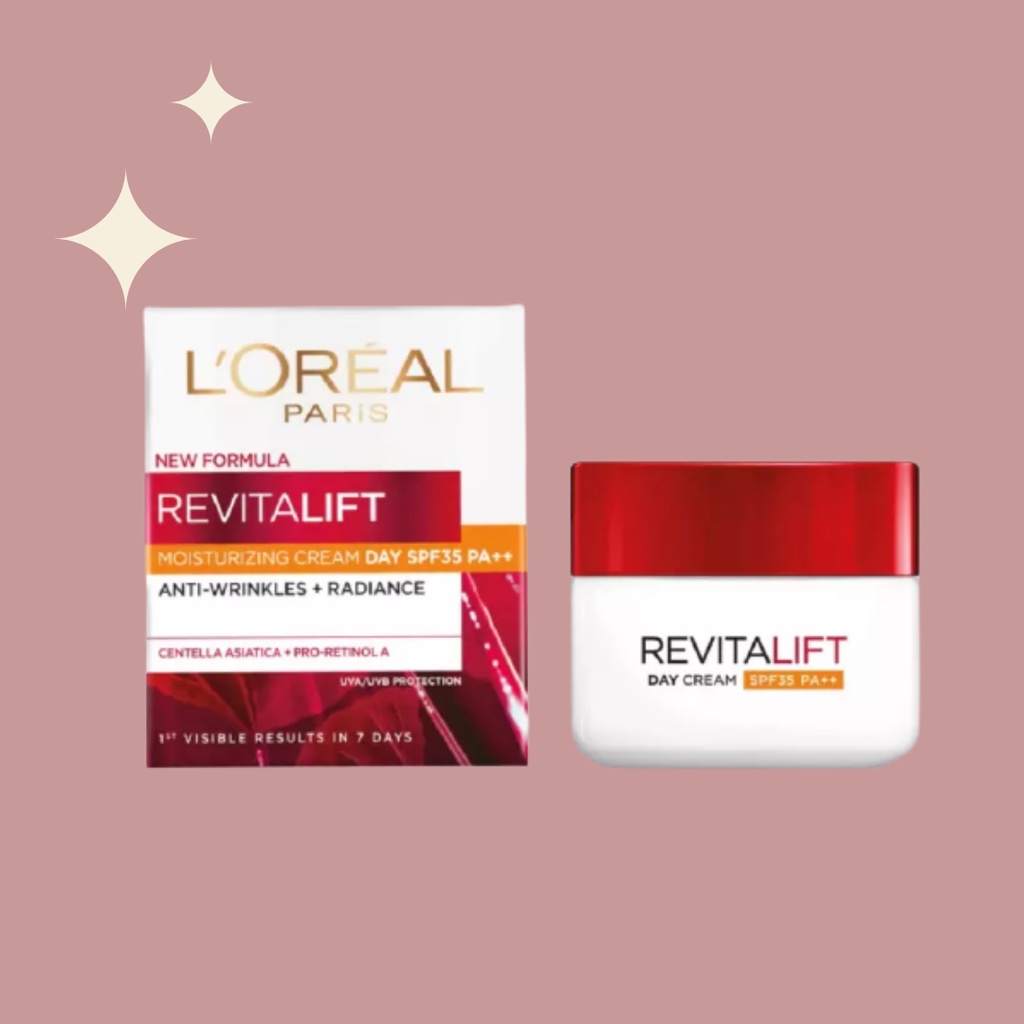 L'oreal Paris Revitalift Moisturizing Cream Day SPF35 PA++ 50ml - Loreal Pelembab Wajah Anti Wrinkle