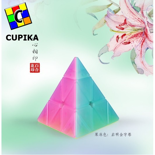 Rubik Pyraminx QiYi Pyraminx Jelly 3x3 Transparant Pyramind 3x3 Ori