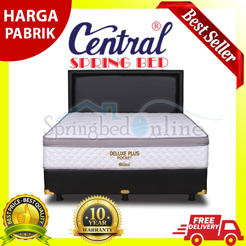 CENTRAL SPRINGBED DELUXE PLUS POCKET PLUSH TOP MATRAS SAJA