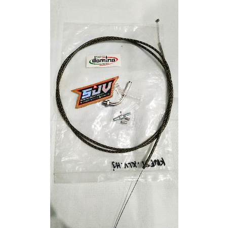 KABEL GAS + L GAS PANJANG UNIVERSAL SERAT HITAM KUNING (DOMINO) MURAH