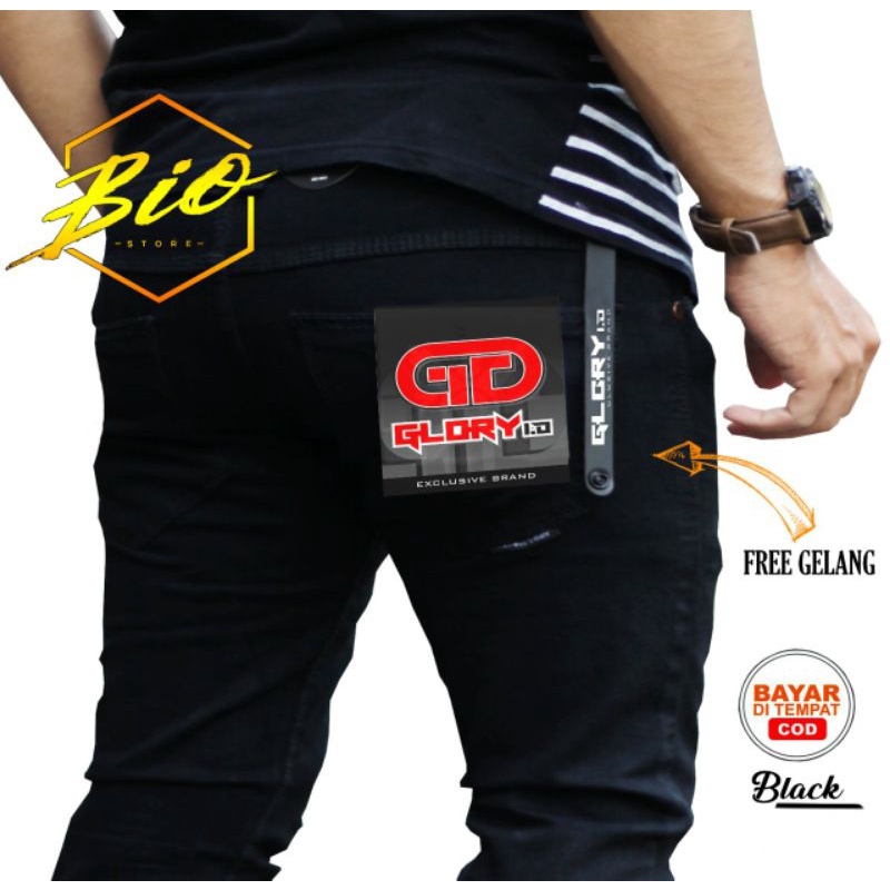 celana jeans pria celana jeans slim fit / celana panjang pria celana pensil pria jeans pria black