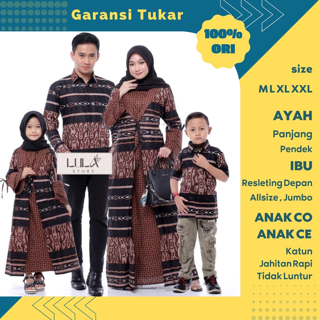 Batik couple keluarga modern terbaru set couple batik keluarga gamis jumbo Songket
