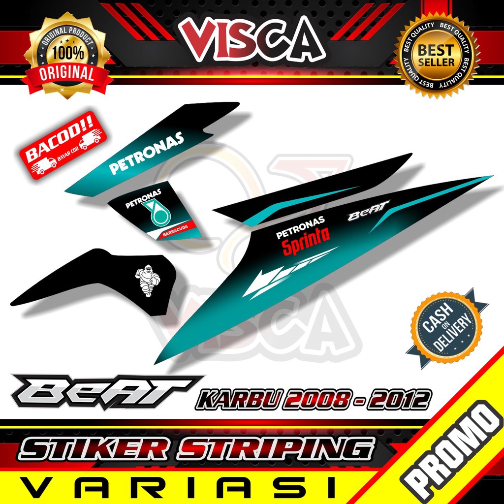 Striping Beat Karbu - Stiker Sticker Striping Variasi Lis Honda Beat Karbu 2008 - 2012 - Striping Ho