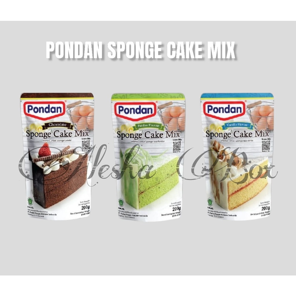 

Pondan sponge cake mix 200gram cake instan 200gram