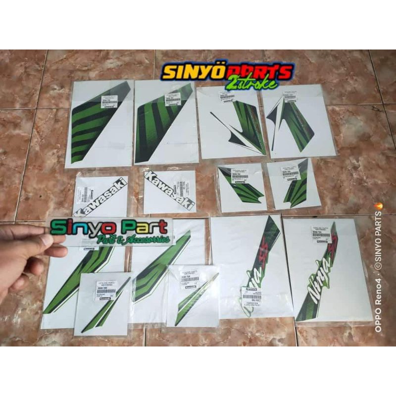 Striping Ninja SS zebra Hijau 2014 - 2015 lengkap Original kawasaki
