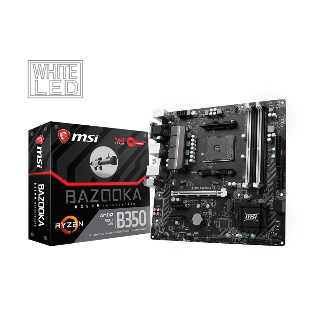 MSI B350M BAZOOKA AMD B350 AM4 DDR4 Micro ATX Motherboard