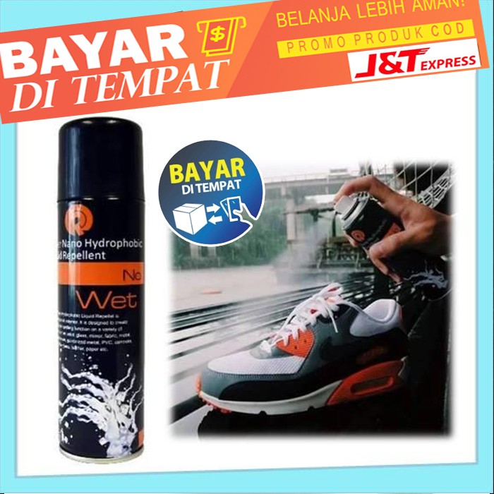 Formula Anti Air, NoWet Waterproof spray, Spray Anti Air untuk sepatu, mobil, motor, sofa, tas, baju