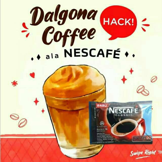 NESCAFE CLASSIC Untuk Dalgona Coffee 10 sachet 2gr