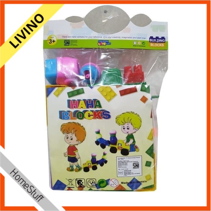 EDUKASI MAINAN PUZZLE ANAK LEGO BALOK MOBIL BLOCK LIVINO
