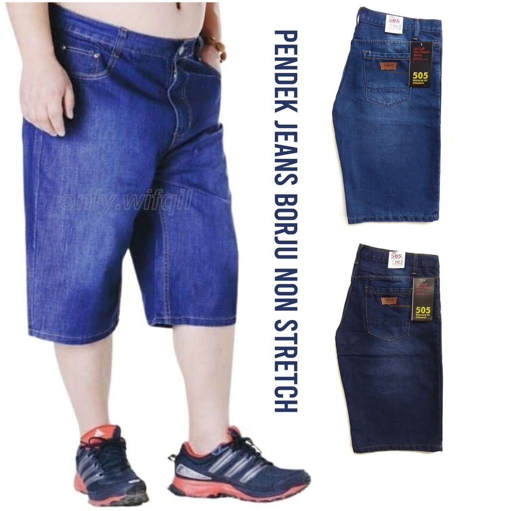 Celana Pendek Jeans Borju Non Stretch BIG SIZE / JUMBO 27-44