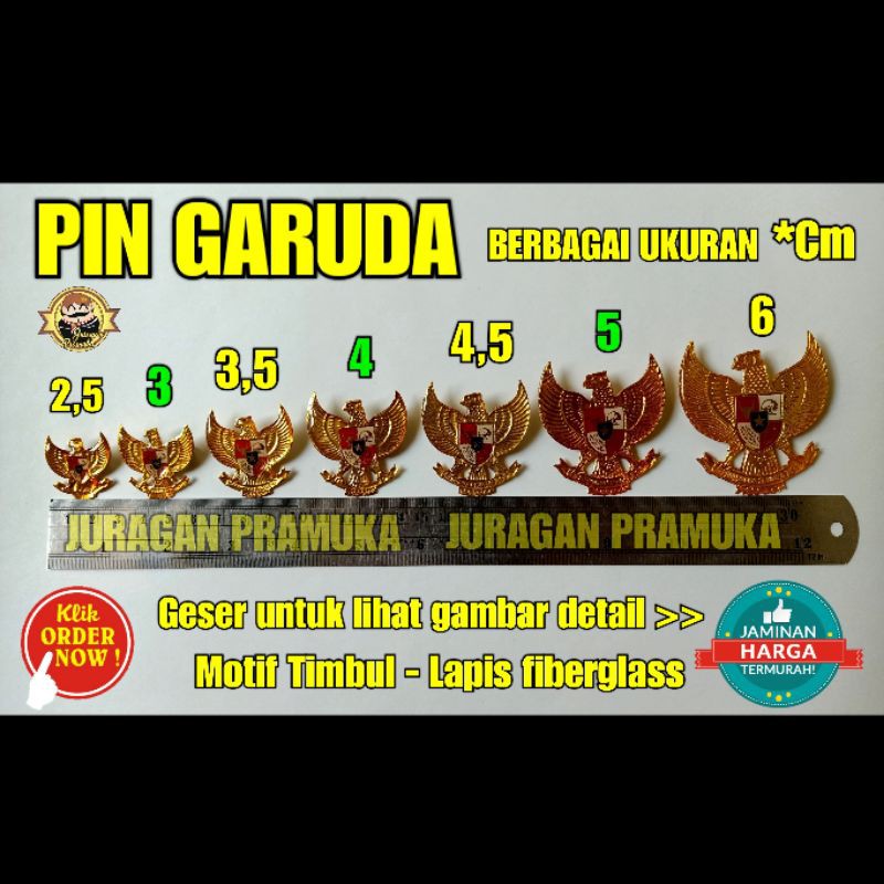 PIN GARUDA BERBAGAI UKURAN  (2,5) (3) (3,5) (4) (4,5) (5) (6)