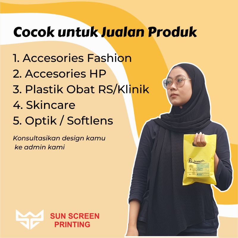 Sablon Plastik Packing Olshop Murah Plong Hd 15x22 Free Design