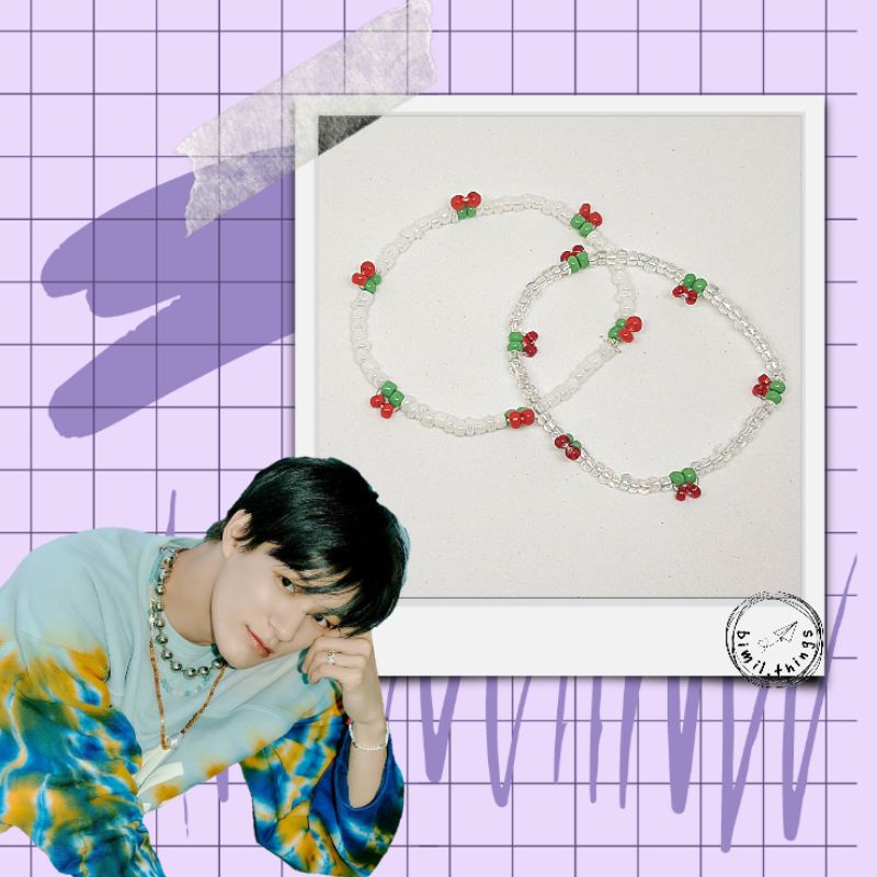 NCT Jeno Bracelet | CUSTOM Gelang KPOP | Idol bracelet | Gelang NCT | Gelang manik manik | Cherry