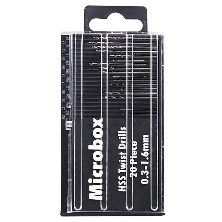 Mata Bor Drill HSS Twist Drill Bit 0.3-1.6mm 20 PCS QST-H20