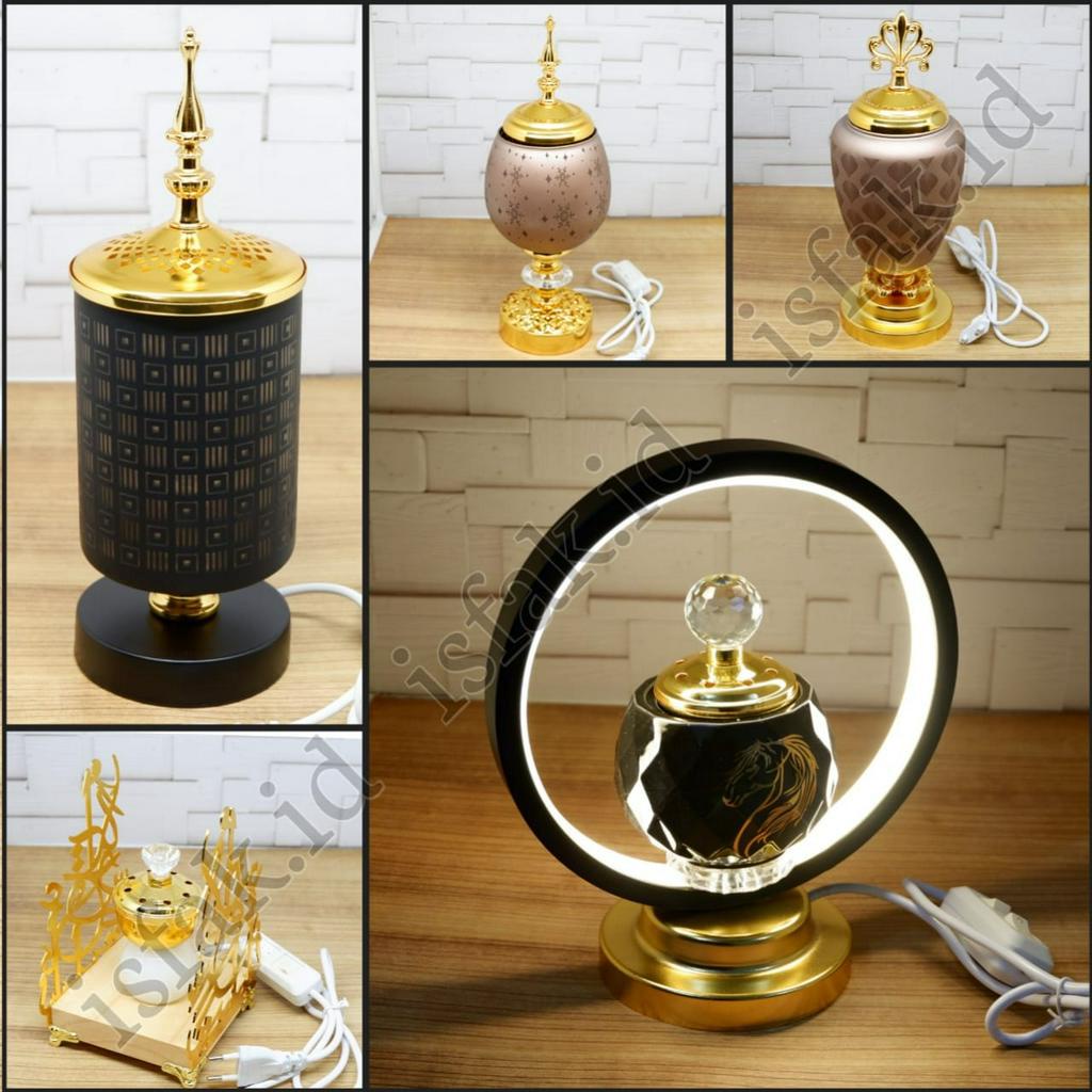 Prapen Listrik Lampu Mabkhara Electric Tempat Bakar Buhur Elektrik Incense Burner Wadah Bukhur Dupa