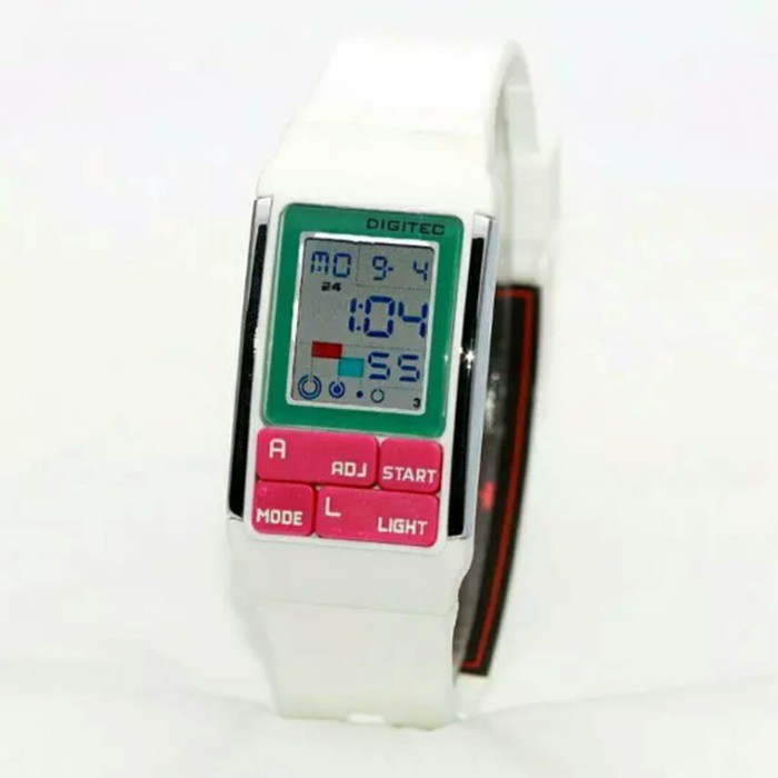 Jam Tangan Wanita Sport Digital DIGITEC DG-3005 T Putih. Barang Original