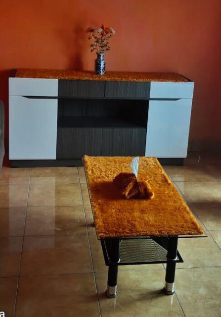 Meja Tamu Kaca Import 105cm - Coffe Table W - 1 - Medan