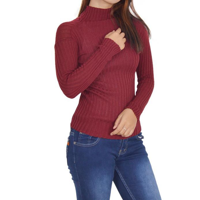 SWEATER RAJUT WANITA TURTLE NECK BAJU RAJUT KOREA WANITA TURTLENECK D - PILIHAN CERDAS