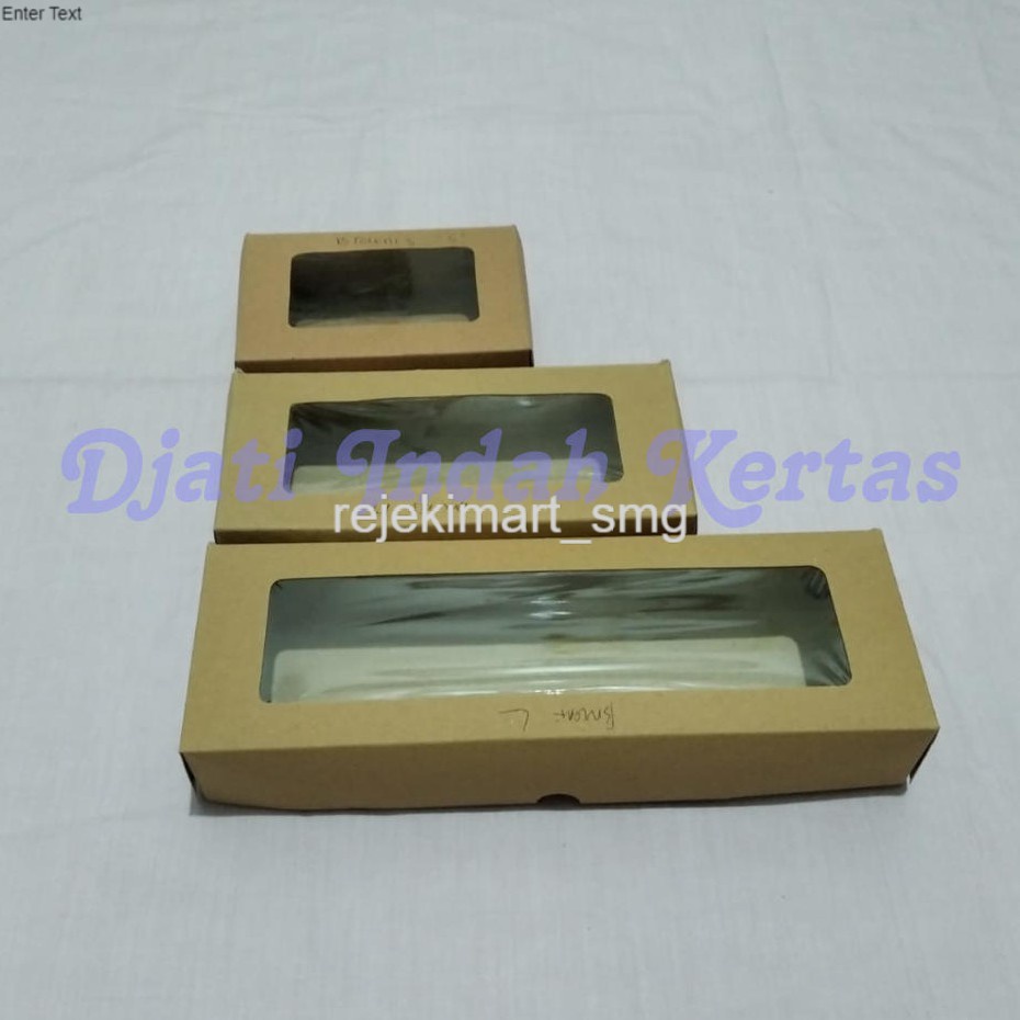 

Kekinian !!! Kardus/Dus Brownies - Window Uk. M / Warna Coklat / Isi 100 pcs / Dus Bronis / Paper