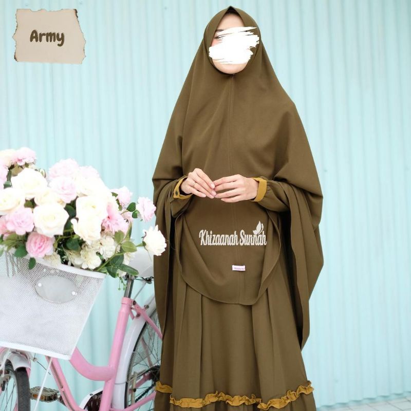 SET SYARI ERINA / SET SYARI ITY CREPE / SET SYARI WARNA ARMY / GAMIS SYARI BUSUI / GAMIS SYARI / KHI