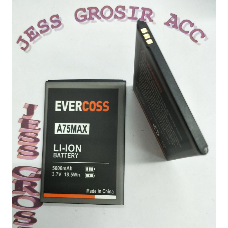 Baterai Battery Double Power Evercoss Evercross A75 MAX A75MAX , U50 , U50A Winner Y Smart - Hitam