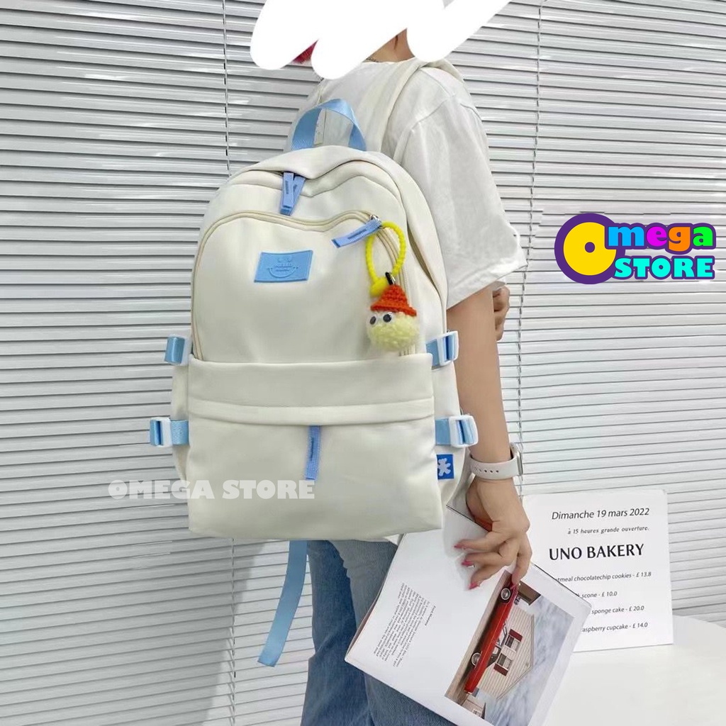 [O&amp;S] Tas Sekolah Anak SD SMP SMA Perempuan Free Gantungan Boneka Backpack Korea Fashion-OS248