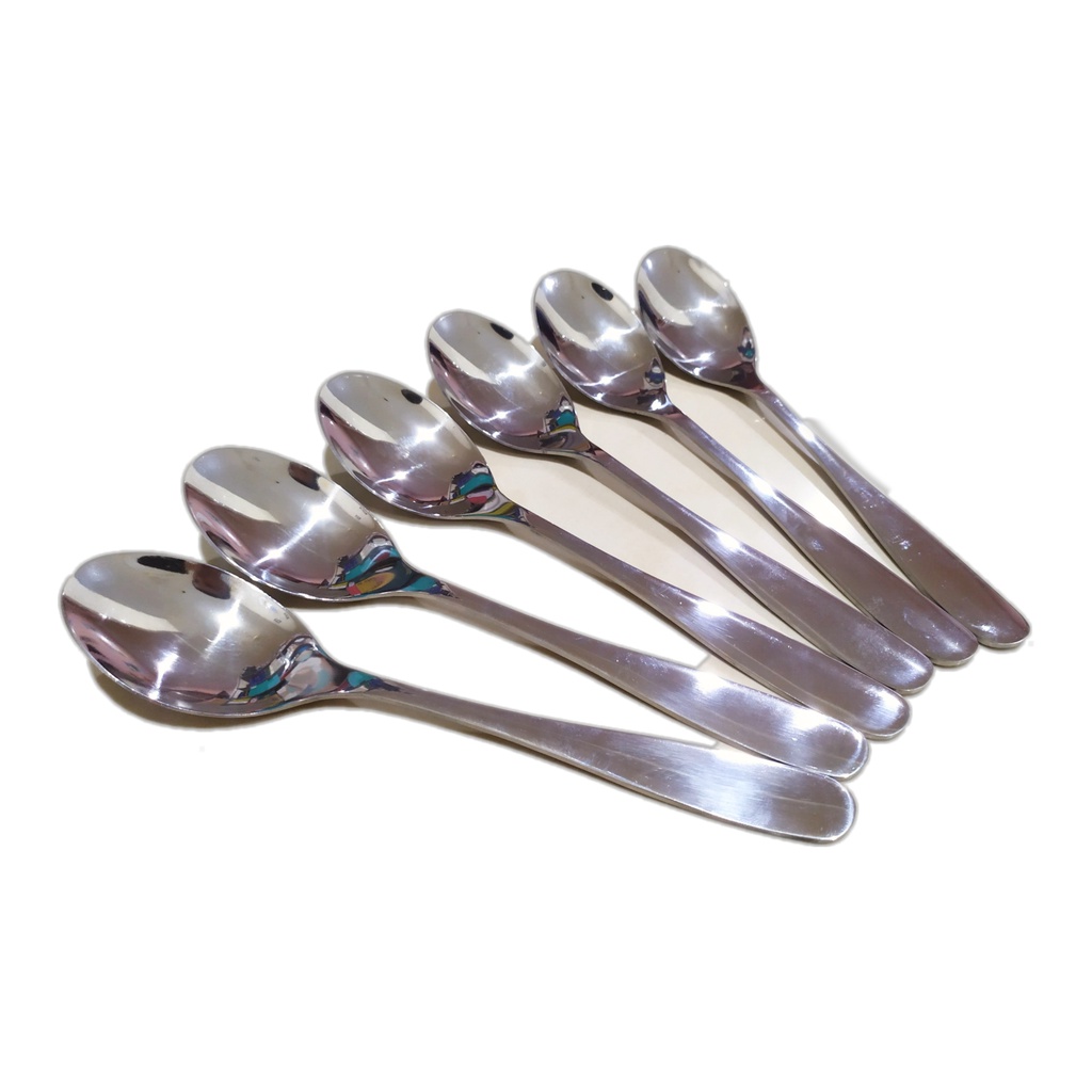 A1 Sendok Stainless steel Sendok Teh Anti Karat Dan Tebal Panjang 20cm - 6 Pcs