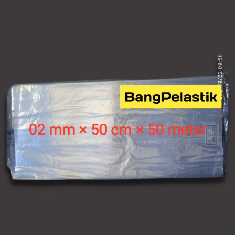 PLASTIK KANTONG ROL 02mm×50cm×50m PLASTIK KARPET PLASTIK LAUNDRY PLASTIK VACUM PLASTIK SNACK PLASTIK