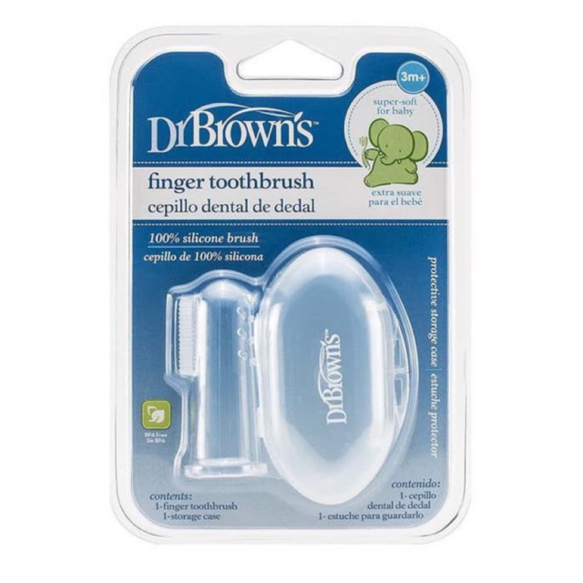 DR BROWNS Dr.Brown’s Silicone Finger Toothbrush with Case