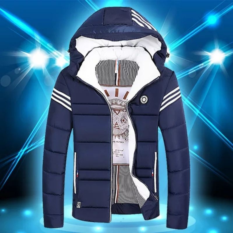 jaket pria prasit kembung winter musim dingin strip