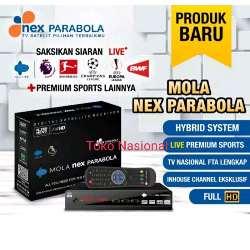 RECEIVER MOLA NEX PARABOLA HITAM ,OPEN MNC GROUP(RCTI,MNC,GLOBAL TV)