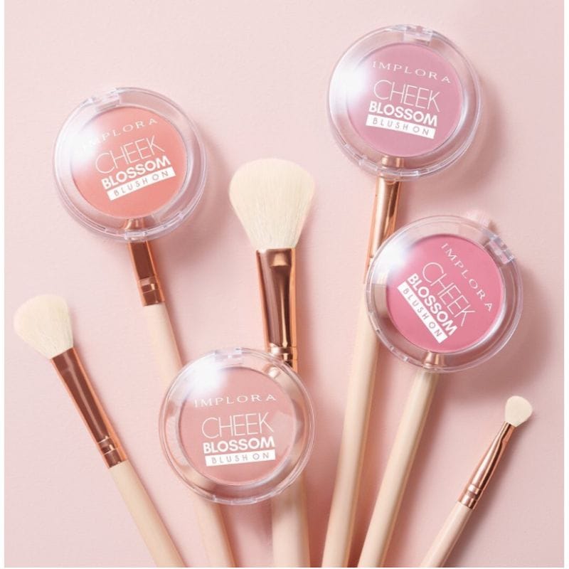 `ღ´ PHINKL `ღ´ ɪ ᴍ ᴘ ʟ ᴏ ʀ ᴀ Implora beauty blush on perona pipi warna cerah tahan lama padat kosmetik original