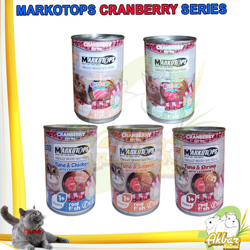 Markotops Kaleng 400 gram Wet Food CRANBERRY Series