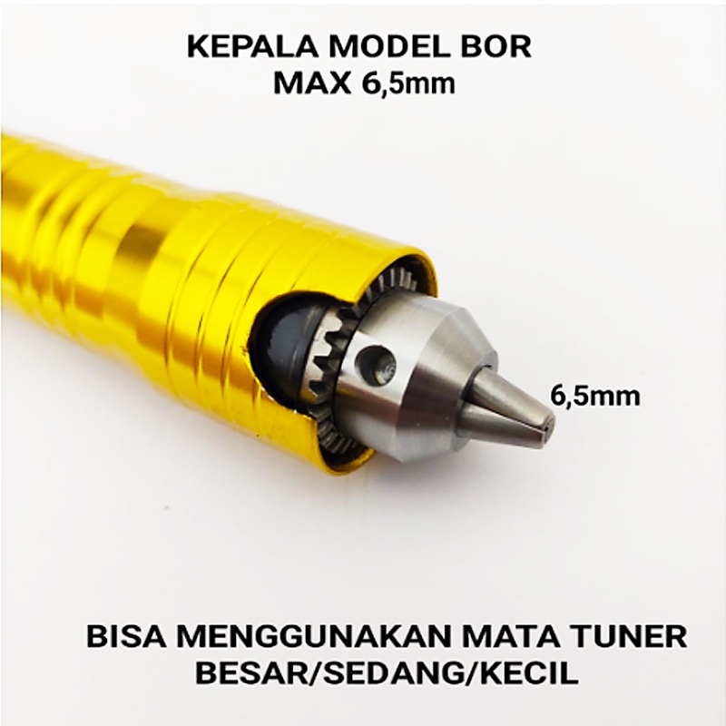 MESIN BOR KABEL TUNNER TUNER CUNER PORTING HANDPIECE HAND PIECE FOREDOM FLEXIBLE FLEXIBEL CNC 6.5MM