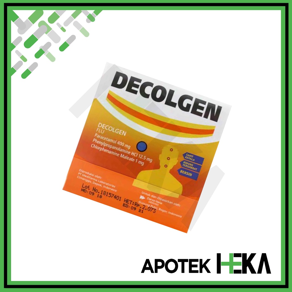 Decolgen Strip isi 4 Tablet - Obat Flu Demam (SEMARANG)