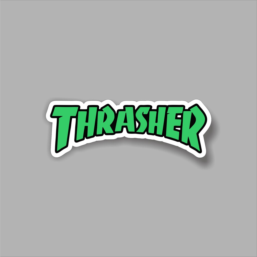 

Stiker brand stiker distro Thrasher bahan graftac anti air