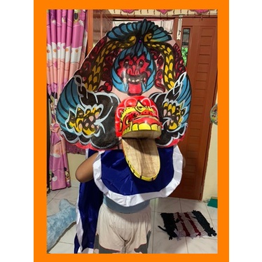 Mainan anak laki-laki reog ponorogo anak anak barongsai pecut jaranan barong sama kemul barongan ana