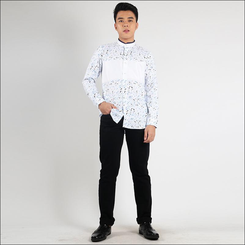 Baju Koko Edwin Jeans Koko L S Sandy Lengan Panjang