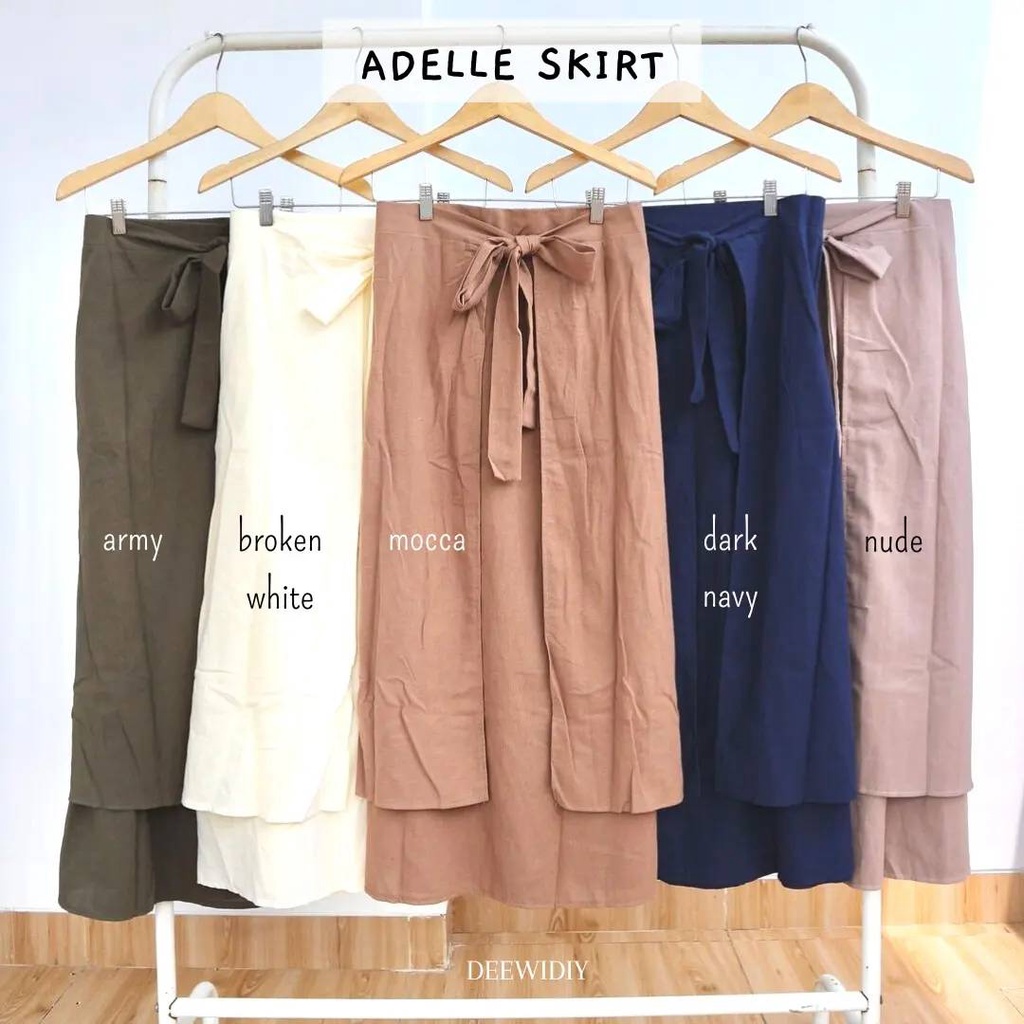 ROK PANJANG LINEN PREMIUM / ROK KOREA / ADELLE SKIRT DEEWIDIY