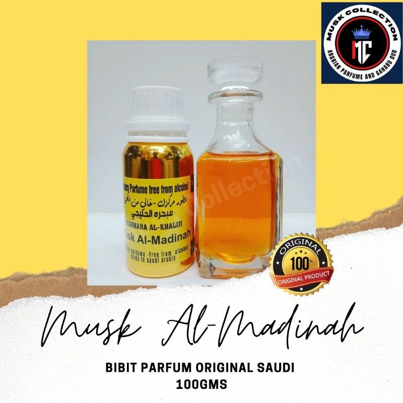 Bibit Parfum Arab Mukhallat Minyak Wangi Arab Saudi Original Musk Al - Madinah 100ml